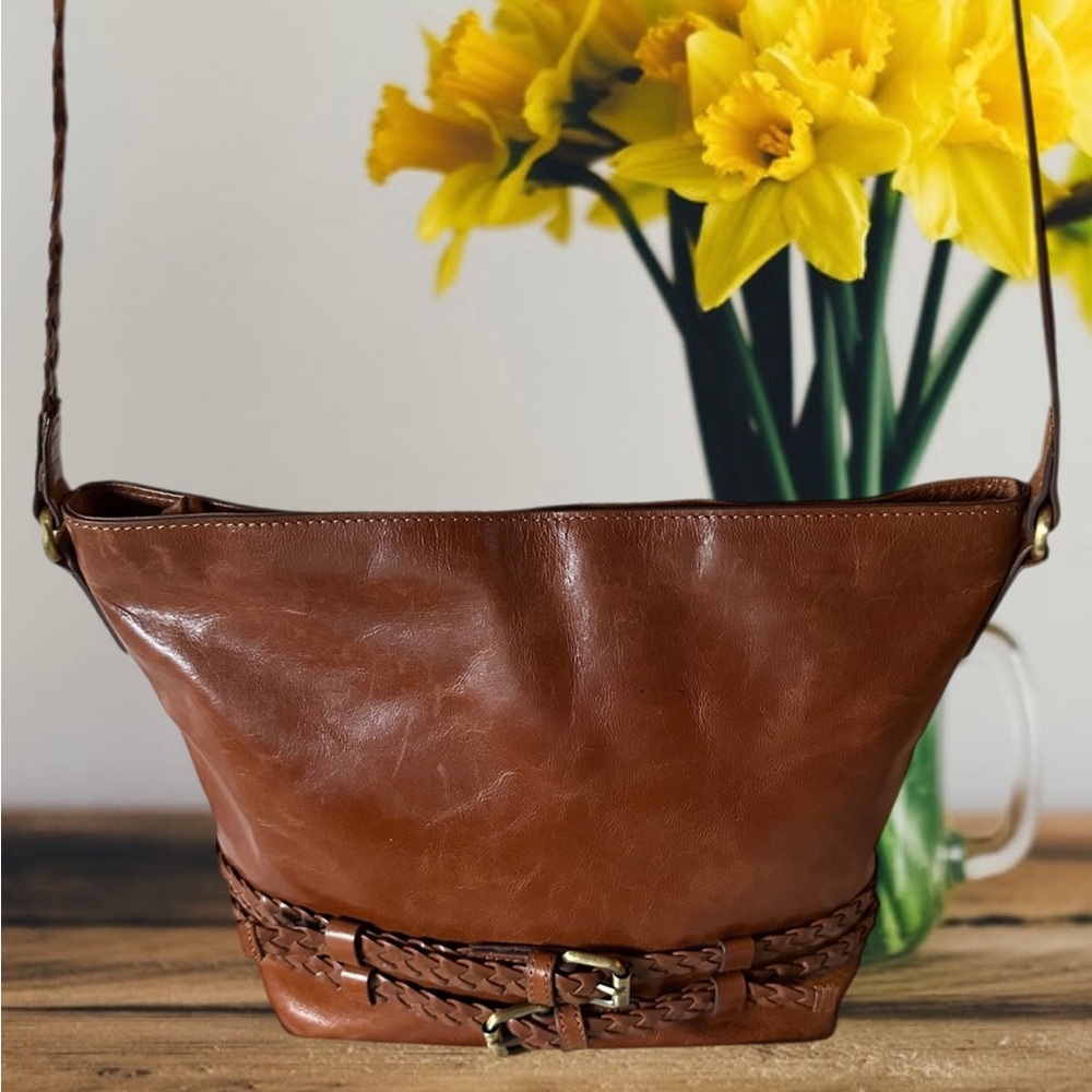 Lodis Rebecca Belt Crossbody Bag in Chestnut